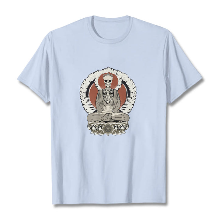Buddha Stonesスケルトン柄Tシャツ - ライトシアン - 2XL - image 19
