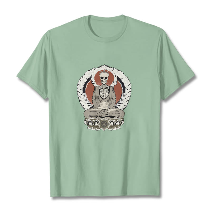 Buddha Stonesスケルトン柄Tシャツ - ペールグリーン - 2XL - image 15