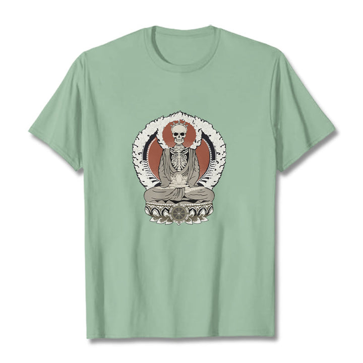 Buddha Stonesスケルトン柄Tシャツ - ペールグリーン - 2XL - image 15