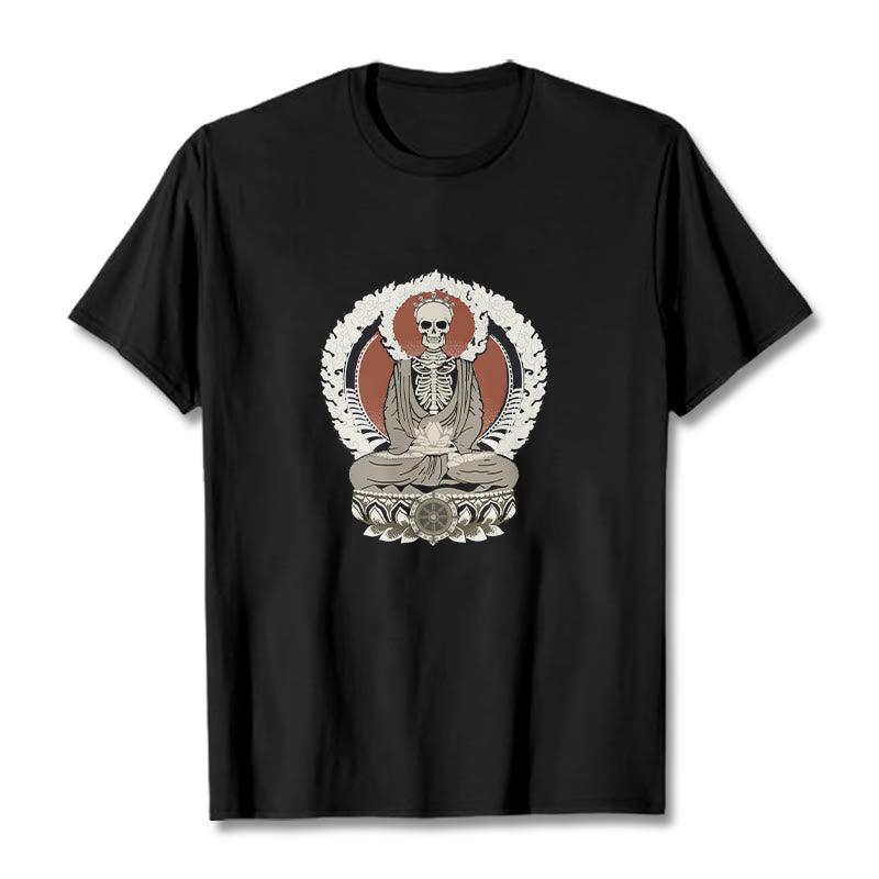 Buddha Stonesスケルトン柄Tシャツ - 黒 - 2XL - image 1