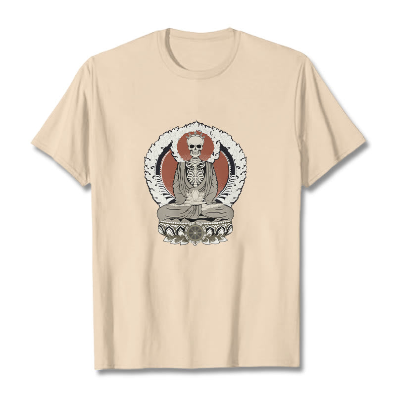 Buddha Stonesスケルトン柄Tシャツ - ビスク - 2XL - image 9