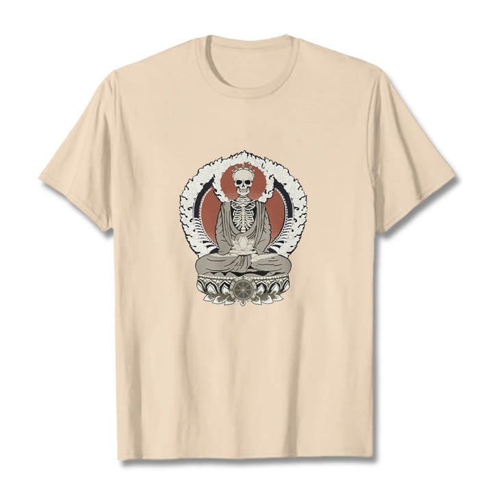 Buddha Stonesスケルトン柄Tシャツ - ビスク - 2XL - image 9