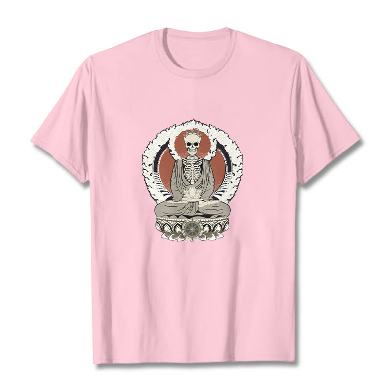 Buddha Stonesスケルトン柄Tシャツ - ライトピンク - 2XL - image 13