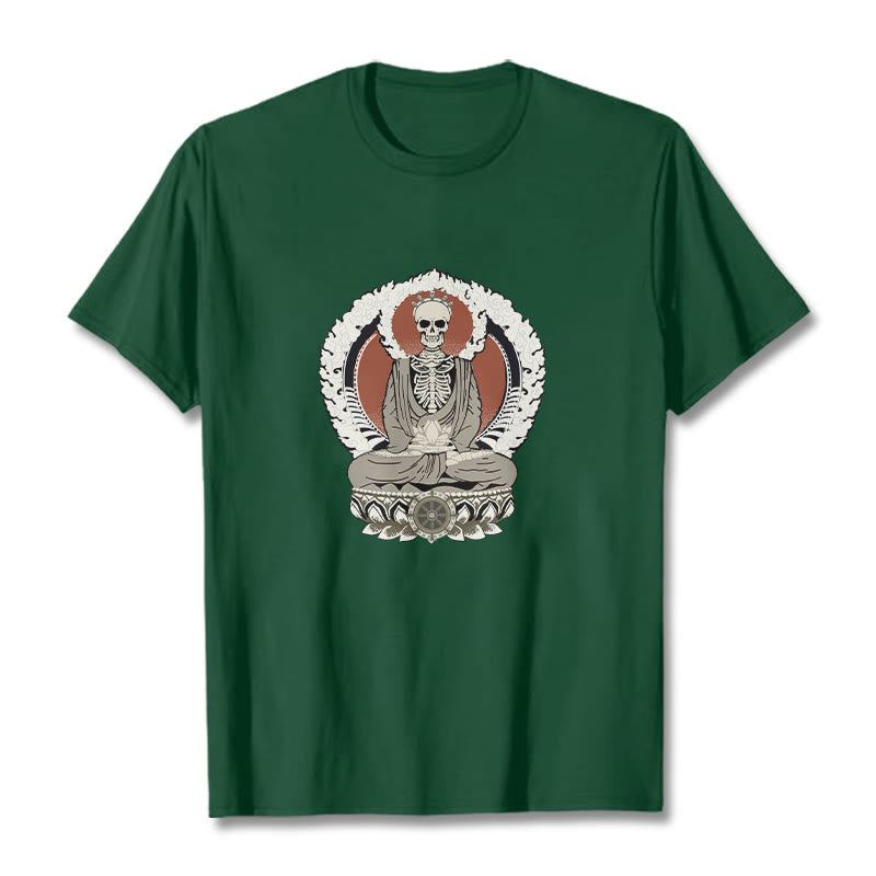 Buddha Stonesスケルトン柄Tシャツ - フォレストグリーン - 2XL - image 11