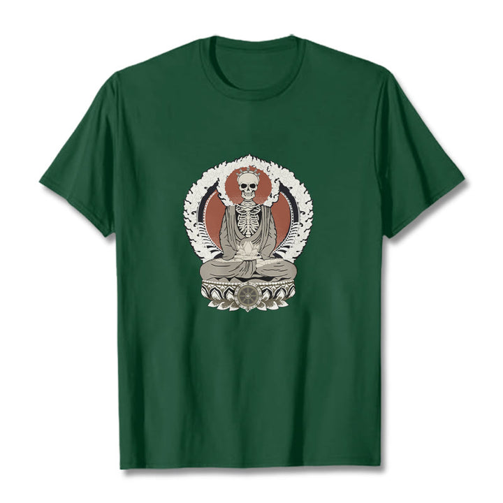 Buddha Stonesスケルトン柄Tシャツ - フォレストグリーン - 2XL - image 11