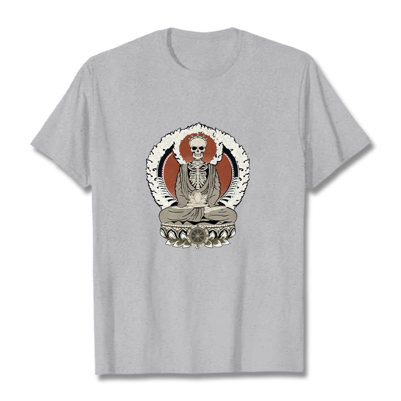 Buddha Stonesスケルトン柄Tシャツ - ライトグレー - 2XL - image 20