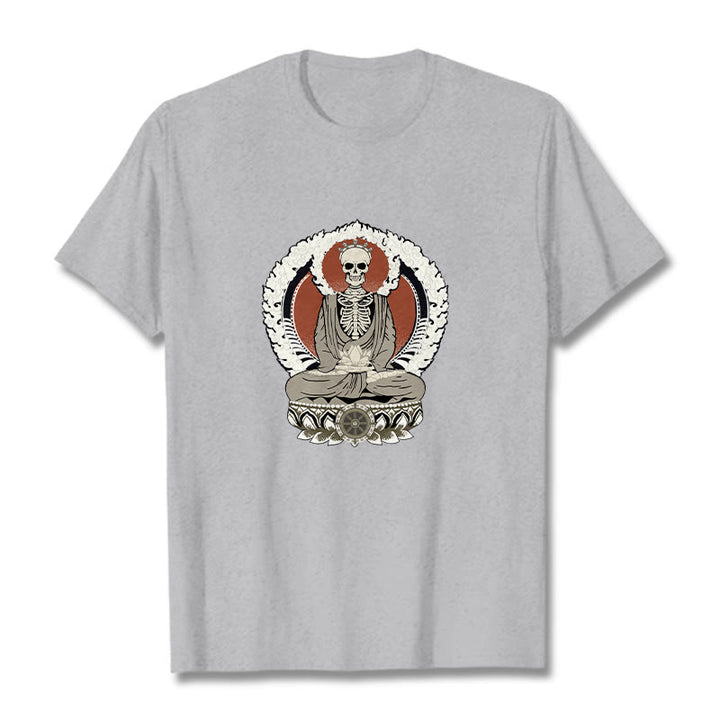 Buddha Stonesスケルトン柄Tシャツ - ライトグレー - 2XL - image 20