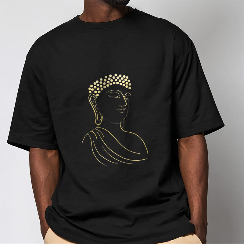 Buddha Stones瞑想する仏陀の柄 Tシャツ - image 2