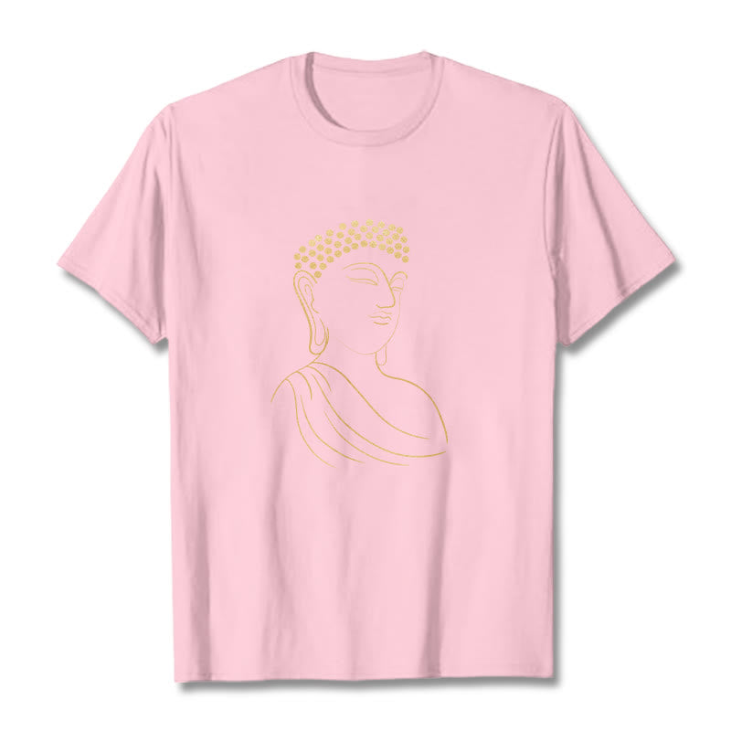 Buddha Stones瞑想する仏陀の柄 Tシャツ - ライトピンク - 2XL - image 13
