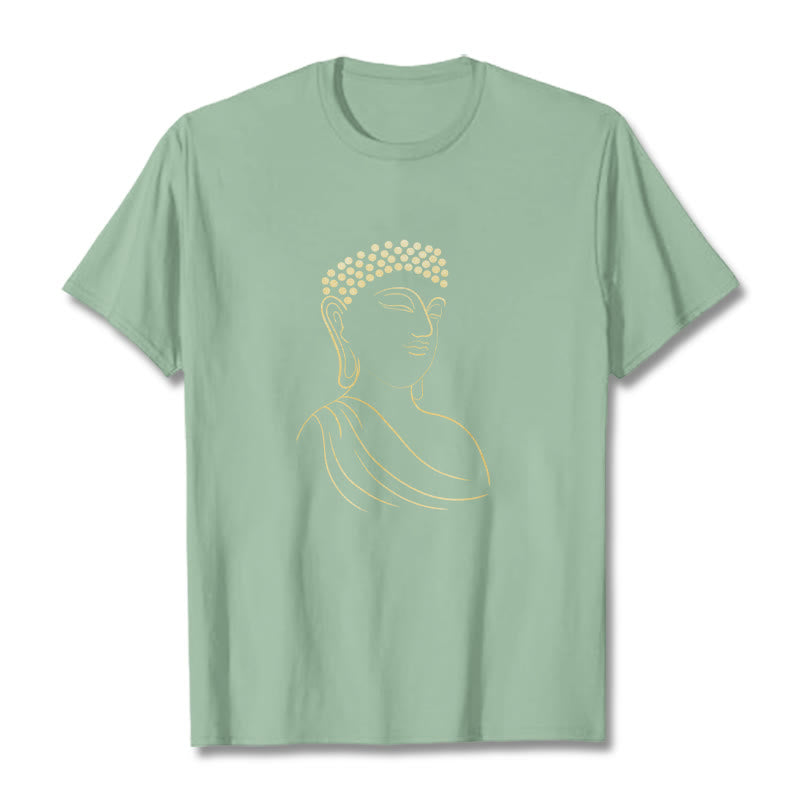 Buddha Stones瞑想する仏陀の柄 Tシャツ - ペールグリーン - 2XL - image 15