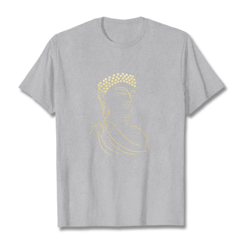 Buddha Stones瞑想する仏陀の柄 Tシャツ - ライトグレー - 2XL - image 20