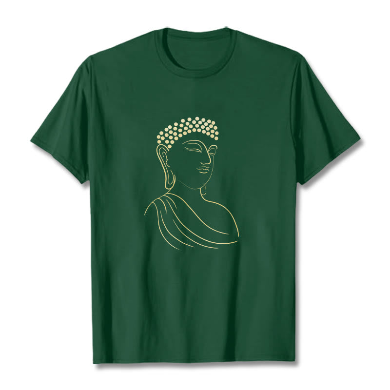 Buddha Stones瞑想する仏陀の柄 Tシャツ - フォレストグリーン - 2XL - image 11