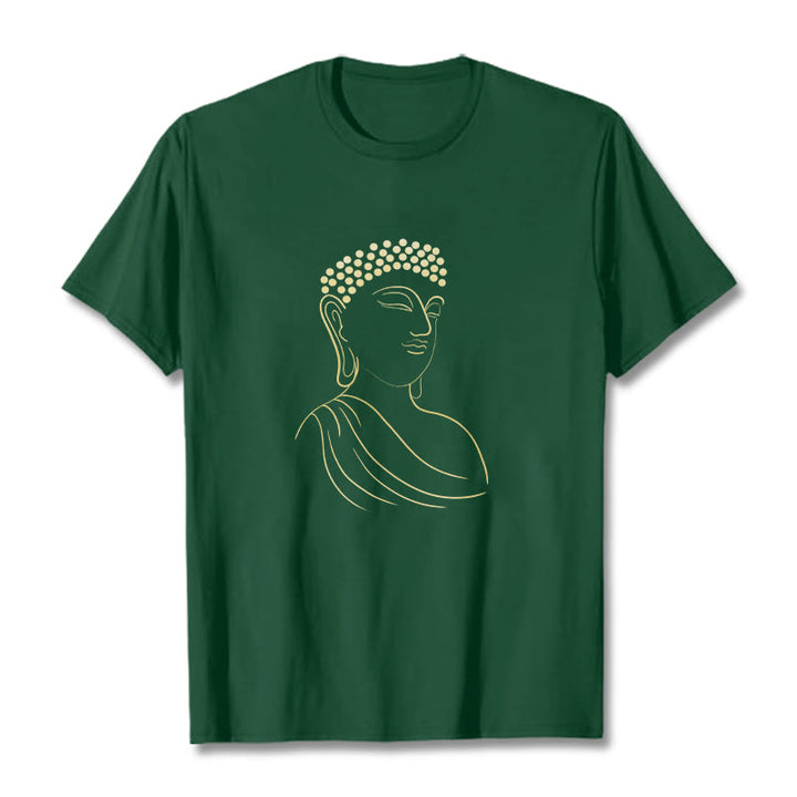 Buddha Stones瞑想する仏陀の柄 Tシャツ - フォレストグリーン - 2XL - image 11