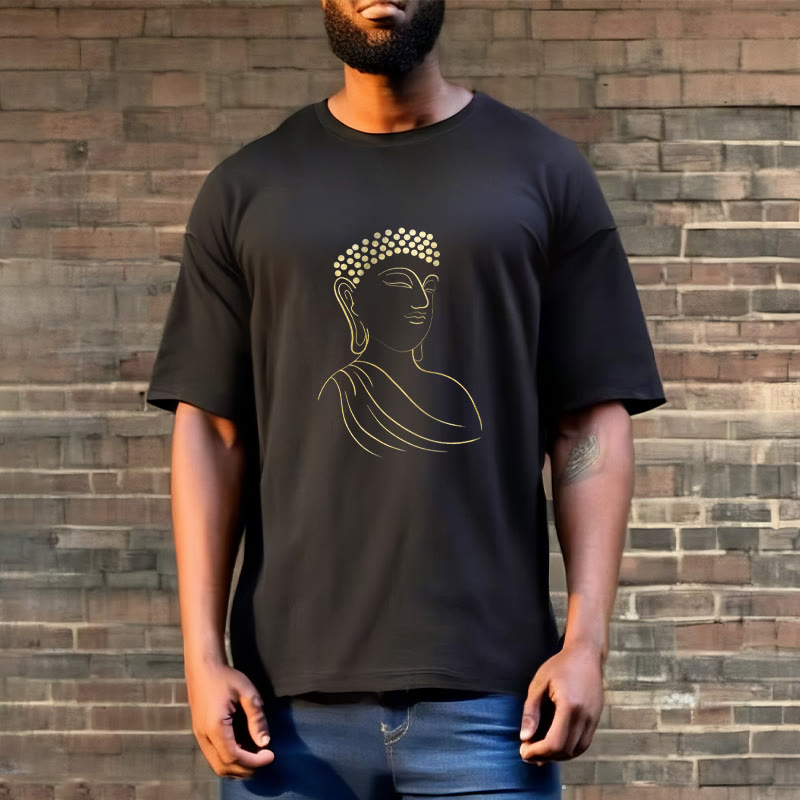 Buddha Stones瞑想する仏陀の柄 Tシャツ - image 3