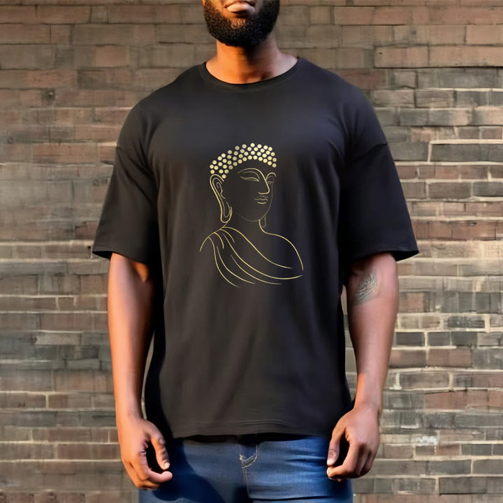 Buddha Stones瞑想する仏陀の柄 Tシャツ - image 3