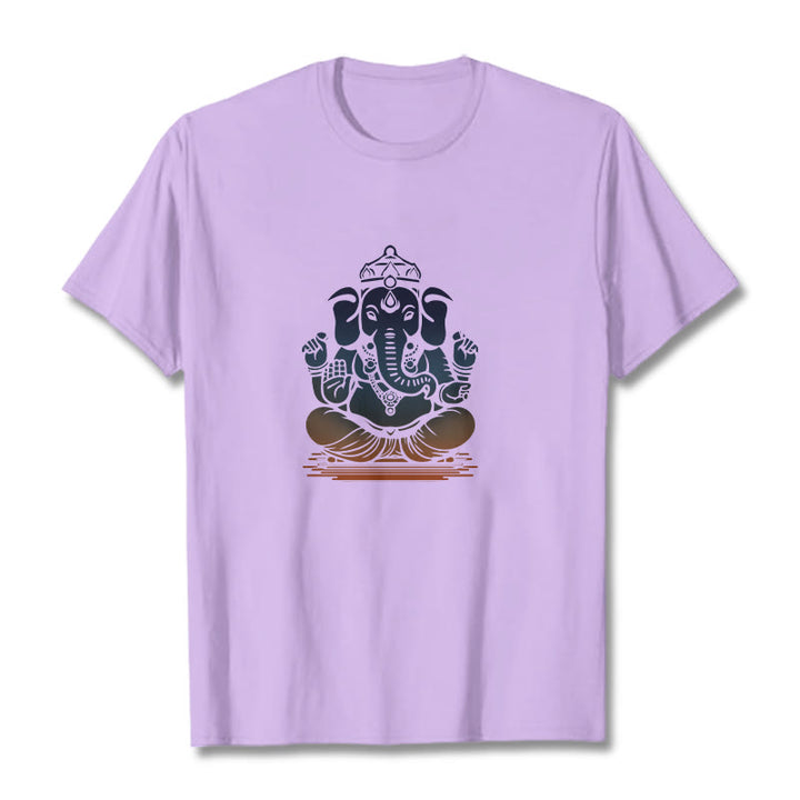 Buddha Stones瞑想ガネーシャ象柄Tシャツ - 梅 - 2XL - image 16