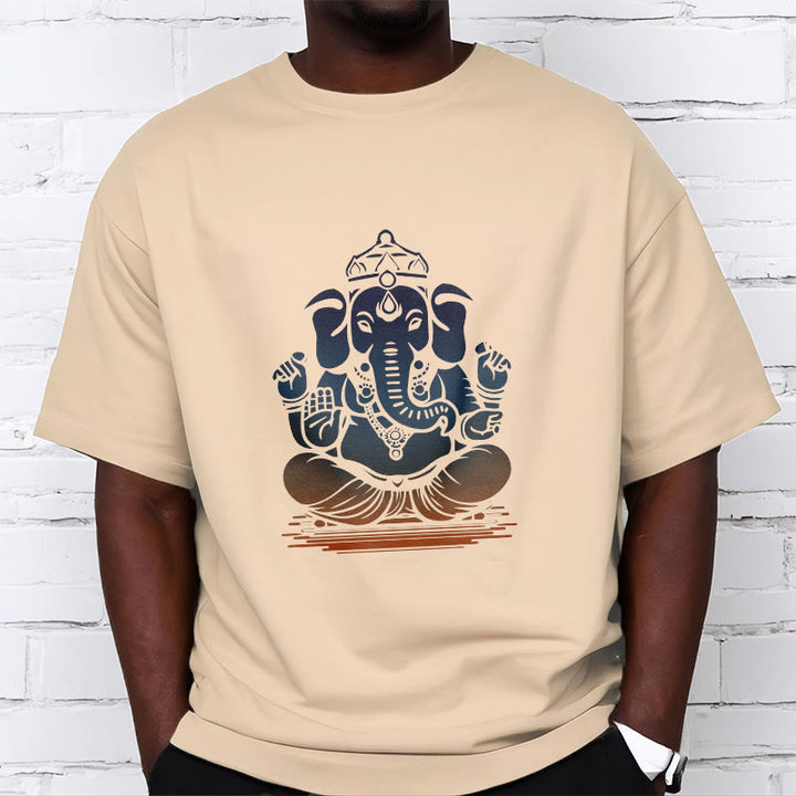 Buddha Stones瞑想ガネーシャ象柄Tシャツ - image 9