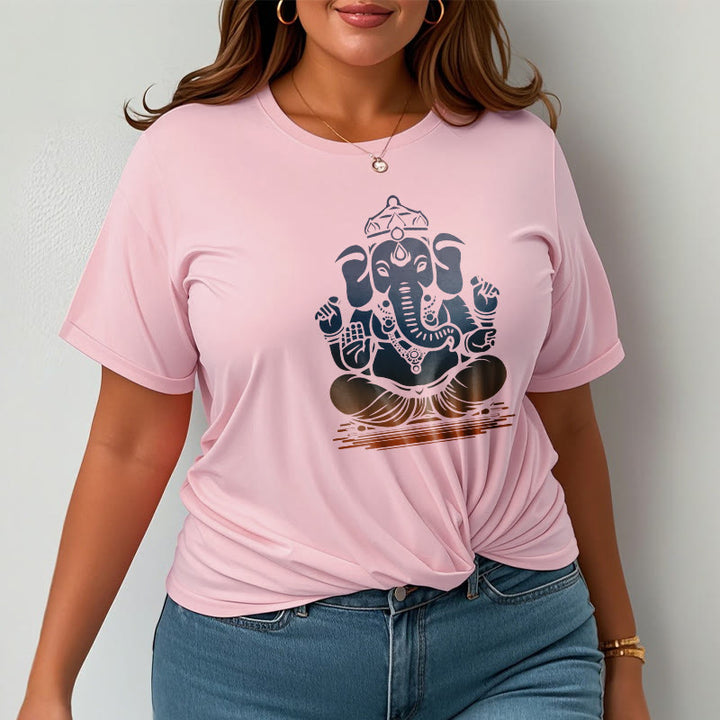 Buddha Stones瞑想ガネーシャ象柄Tシャツ - image 14