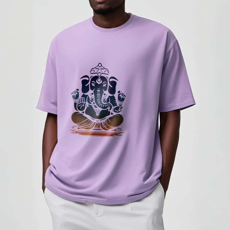 Buddha Stones瞑想ガネーシャ象柄Tシャツ - image 18