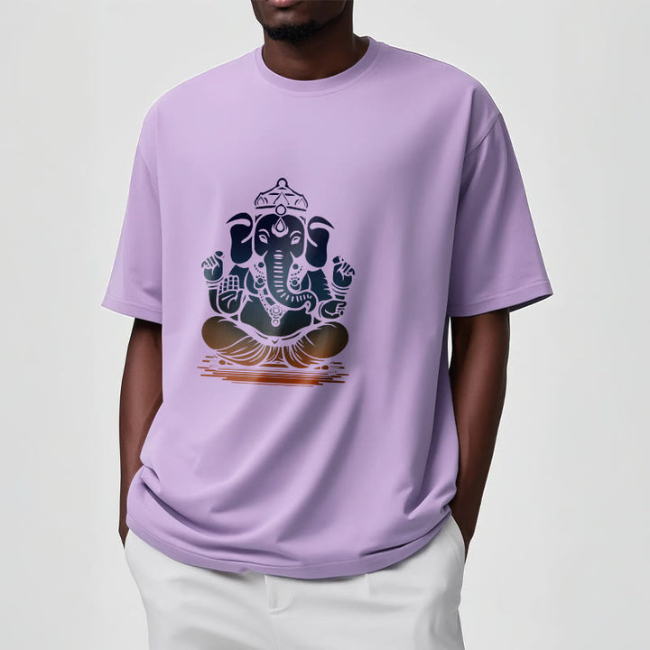 Buddha Stones瞑想ガネーシャ象柄Tシャツ - image 18