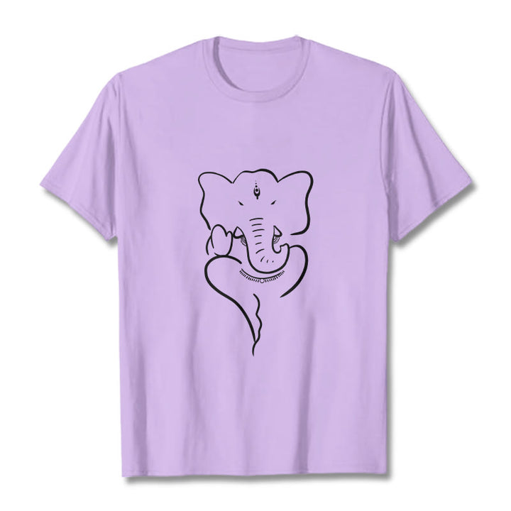 Buddha Stonesガネーシャ象スケッチ柄Tシャツ - 梅 - 2XL - image 16