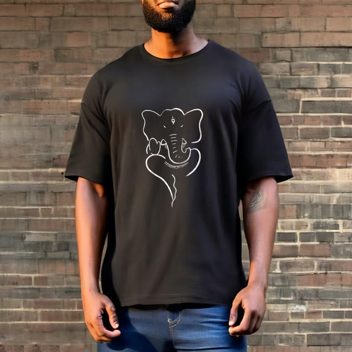 Buddha Stonesガネーシャ象スケッチ柄Tシャツ - image 2