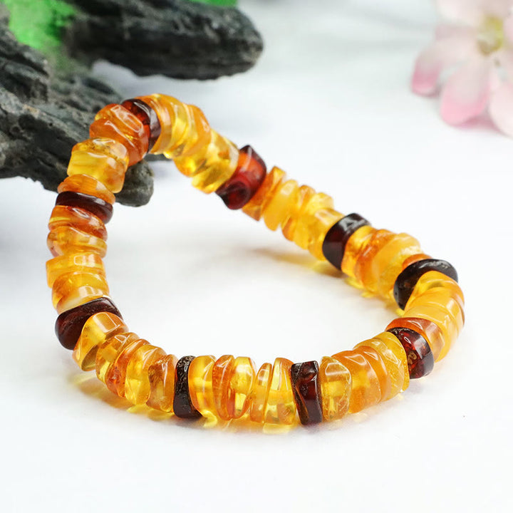 Buddha Stonesアンバー ピースバックル コンフィデンス ブレスレット