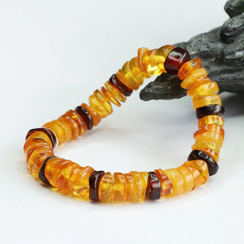Buddha Stonesアンバー ピースバックル コンフィデンス ブレスレット