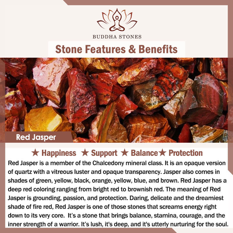 Buddha Stones レッドジャスパー・ショウシャン石そろばん玉銅貨守護ブレスレット - image 7
