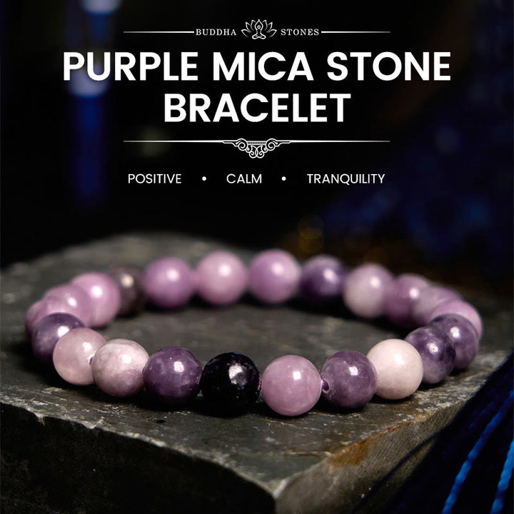 Buddha Stones紫雲母石ポジティブブレスレット