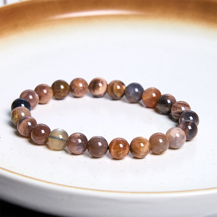 Buddha Stonesブラックムーンストーン スージングブレスレット