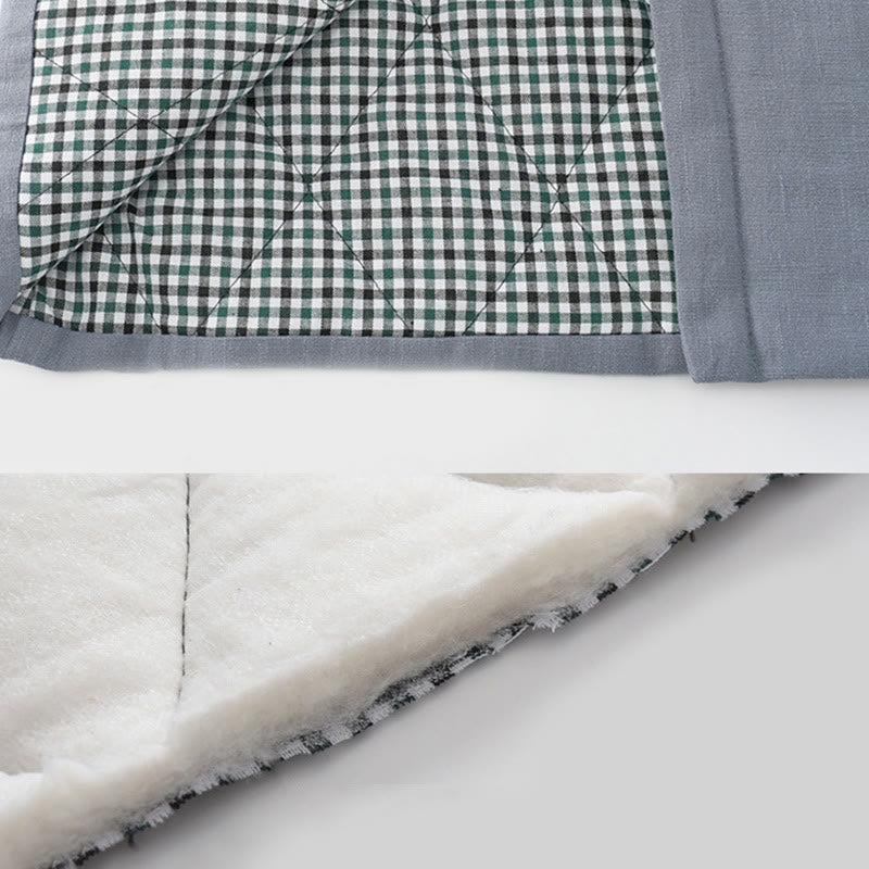 Buddha Stones冬用 メンズ フロッグボタン タンスーツ リネンコットン フリース裏地 ジャケット シャツ ポケット付き - image 11