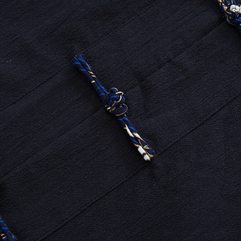 Buddha Stonesメンズ フロッグボタン タンスーツ コットン ホワイト クレーン刺繍 ジャケット シャツ ポケット付き - image 4