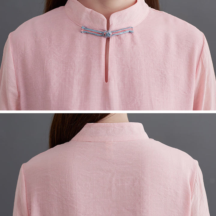 Buddha Stones 2点セット 無地 レディース 長袖 シャツ パンツ 瞑想服 セット - image 7