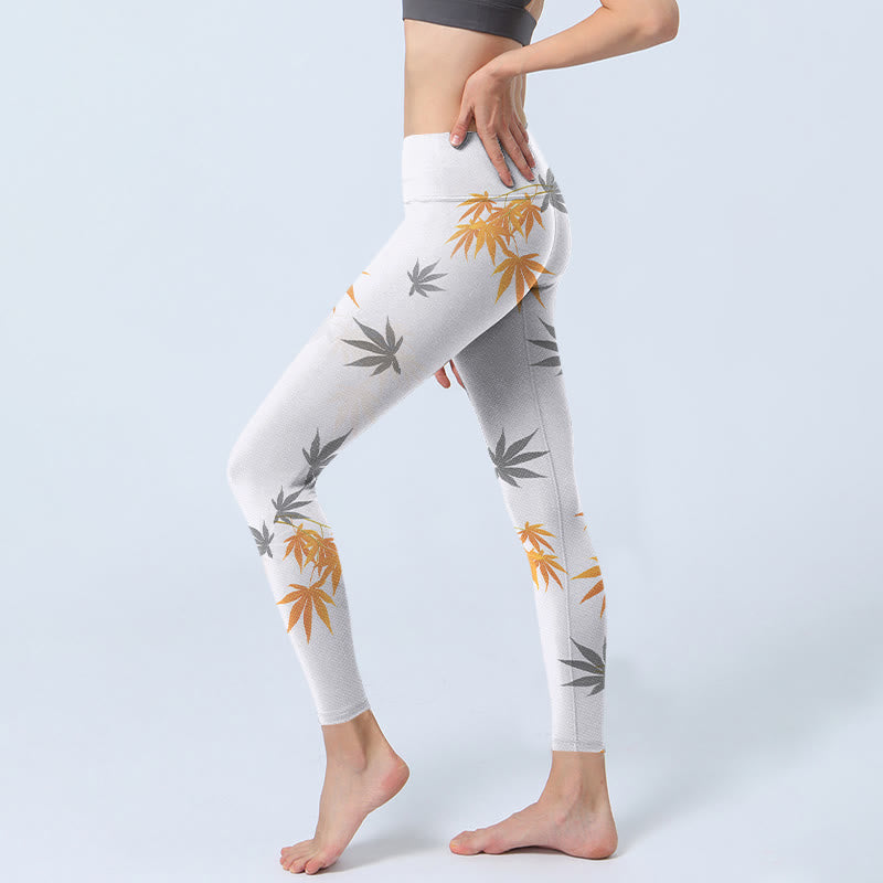 Buddha Stonesメープル ジムレギンス レディース ヨガパンツ - image 3