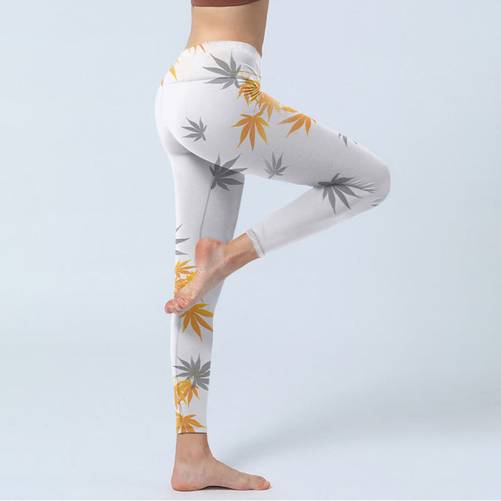 Buddha Stonesメープル ジムレギンス レディース ヨガパンツ - image 4