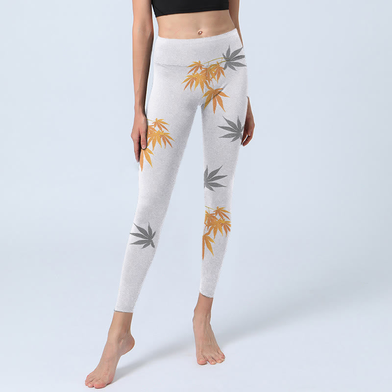 Buddha Stonesメープル ジムレギンス レディース ヨガパンツ - image 6