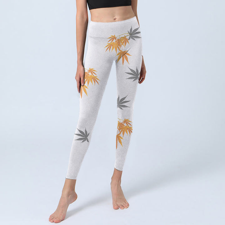 Buddha Stonesメープル ジムレギンス レディース ヨガパンツ - image 6