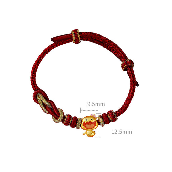 Buddha Stonesの赤い糸 925 スターリングシルバー 蛇年 かわいい王冠 蛇の強さのブレスレット
