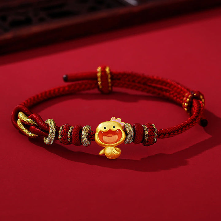 Buddha Stonesの赤い糸 925 スターリングシルバー 蛇年 かわいい王冠 蛇の強さのブレスレット