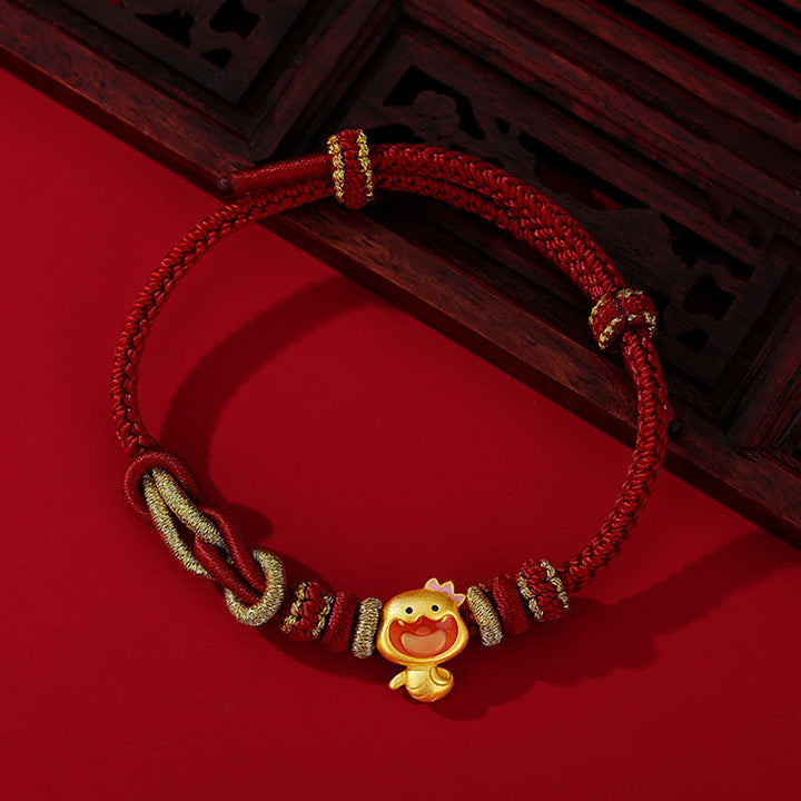 Buddha Stonesの赤い糸 925 スターリングシルバー 蛇年 かわいい王冠 蛇の強さのブレスレット