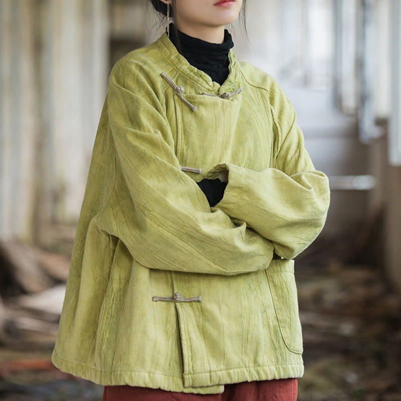 Buddha Stones無地 フロッグボタン サーマル 長袖 ラミー リネン レディース シャツ - image 20