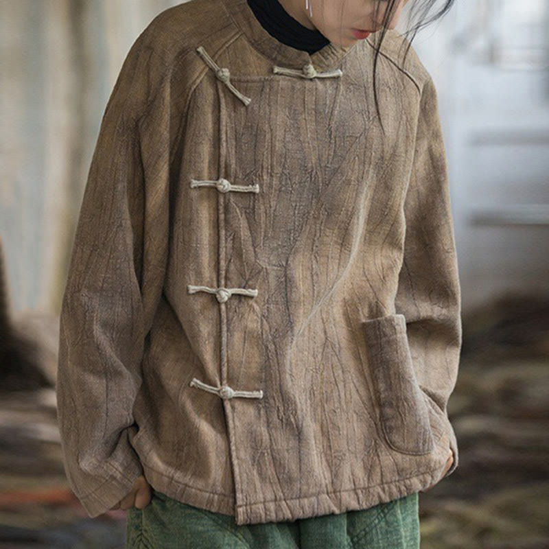 Buddha Stones無地 フロッグボタン サーマル 長袖 ラミー リネン レディース シャツ - image 15