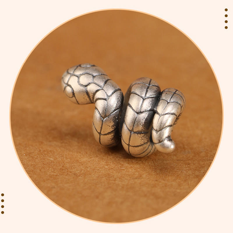 Buddha Stones赤紐925 スターリングシルバー 蛇年 コインリング 蛇の幸運ブレスレット - image 16