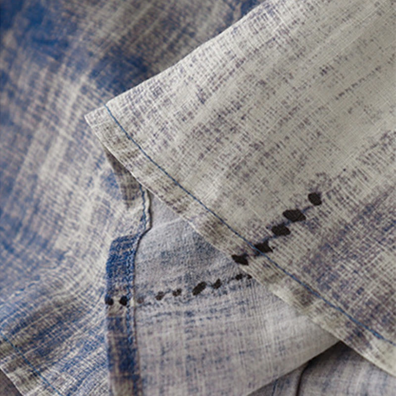 Buddha Stonesタイダイボタン 長袖コットンシャツ - image 5