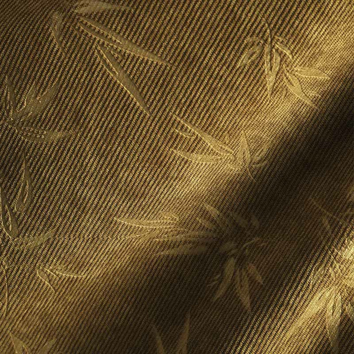 Buddha Stonesと竹の葉のコーデュロイドローストリングコットンメンズワイドレッグパンツ（ポケット付き） - image 12