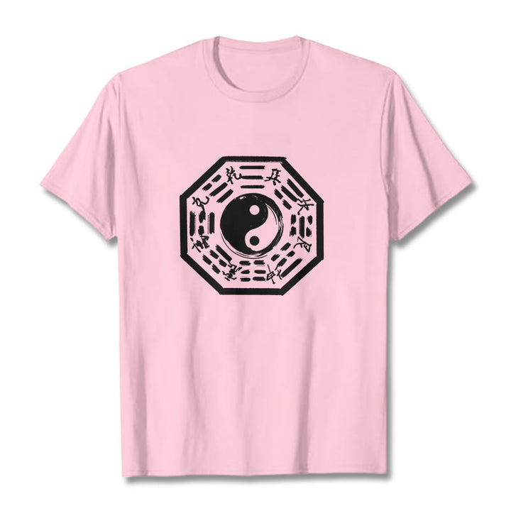 Buddha Stones八卦柄コットンTシャツ - ライトピンク - 2XL - image 19