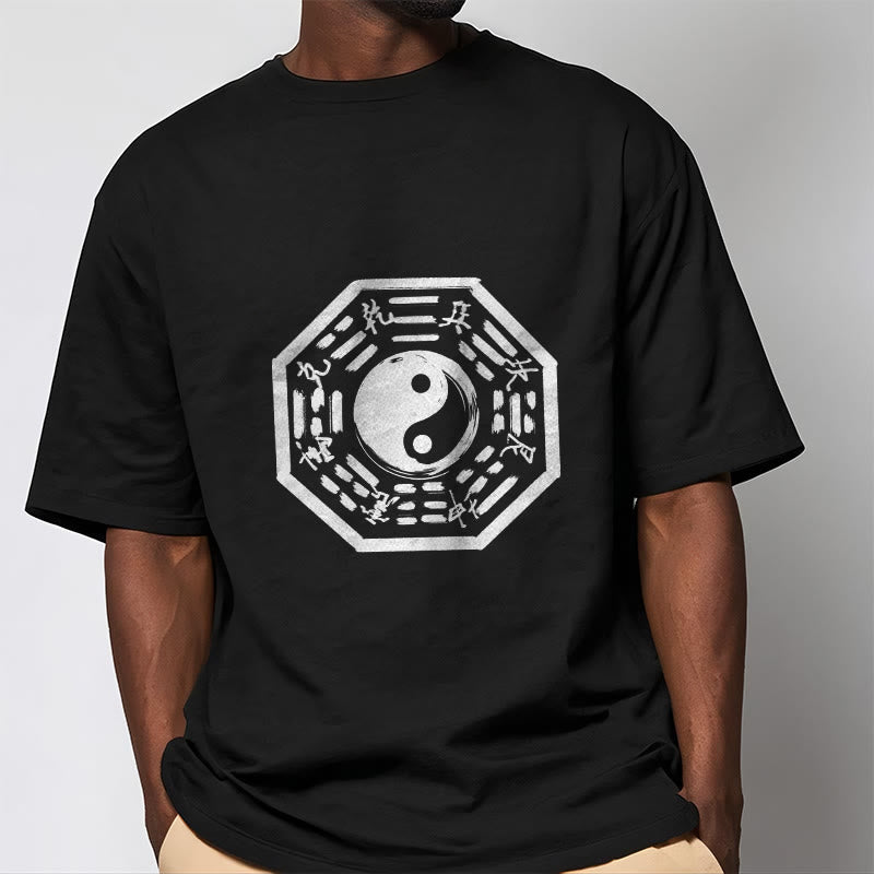 Buddha Stones八卦柄コットンTシャツ - image 3
