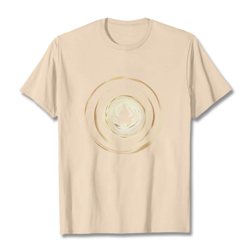 Buddha Stones瞑想仏蓮柄Tシャツ - ビスク - 2XL - image 9