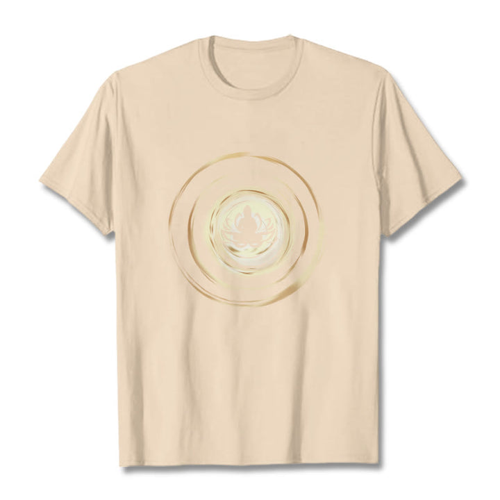 Buddha Stones瞑想仏蓮柄Tシャツ - ビスク - 2XL - image 9